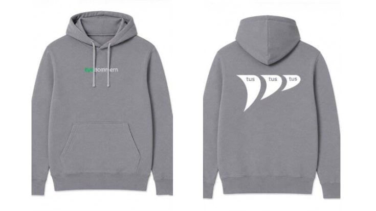 Hoodie TuS Bommern Grau MIT Kapuze
