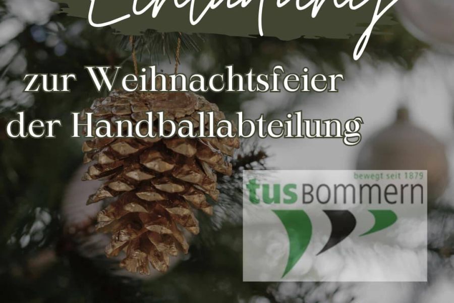 Einladung zur Weihnachtsfeier der Handballabteilung