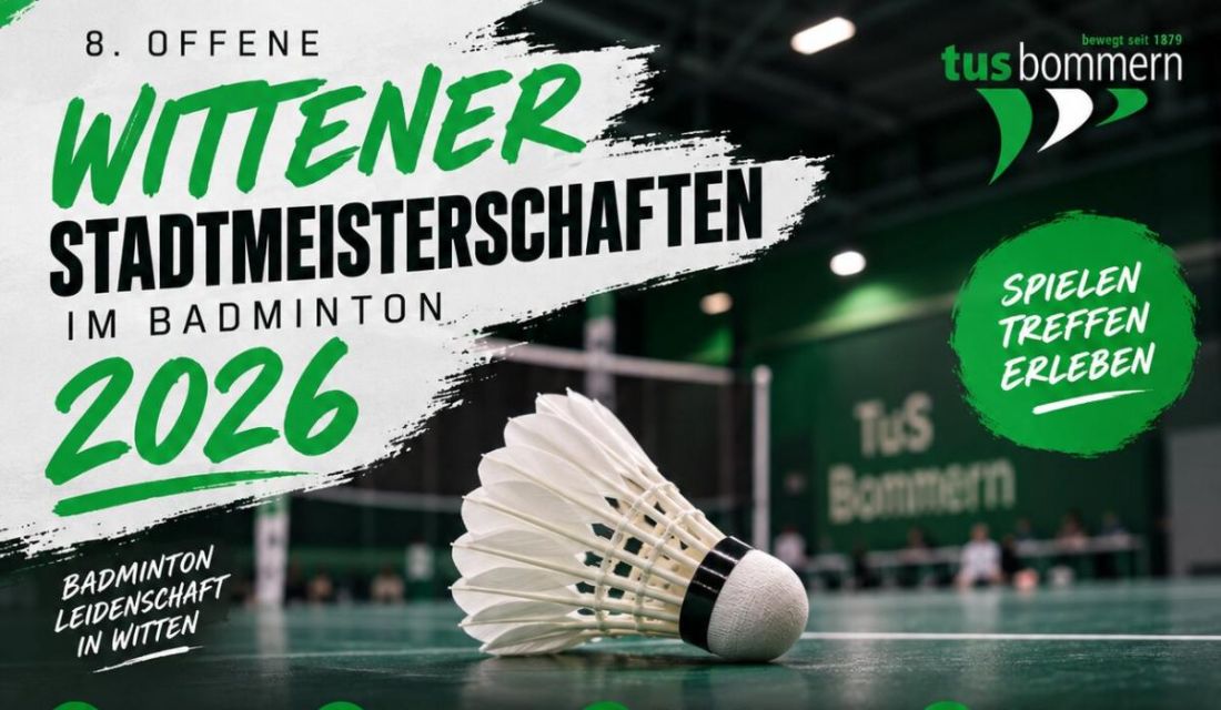 8. Offene Wittener Stadtmeisterschaften im Badminton 2026